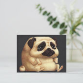 パグ葉書 ポストカード (スタンド正面)