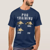 パグ訓練犬 Tシャツ (正面)