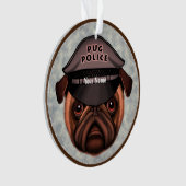 パグ警察 オーナメント (正面)