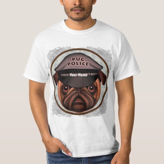 パグ警察 Tシャツ (正面)