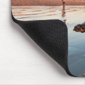 パグ遊のビーチ マウスパッド (コーナー)