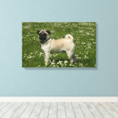 パグ遊の花 キャンバスプリント (インサイチュ (ウッドフロア))