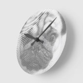 パグ顔 ラウンド壁時計 (傾斜)