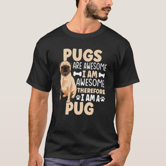 パグ飼い主のためのパグ犬の衣服1 Tシャツ (正面)