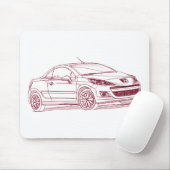 パグ207のCC 2010年 マウスパッド (マウス)