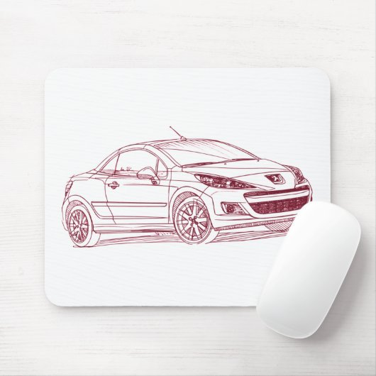 パグ207のCC 2010年 マウスパッド (マウス)