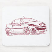 パグ207のCC 2010年 マウスパッド (正面)