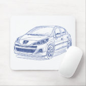 パグ207 2010年 マウスパッド (マウス)