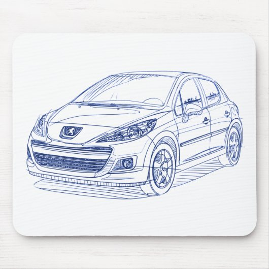 パグ207 2010年 マウスパッド (正面)