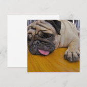 パグ あと1人招待 招待状 (正面/裏面)