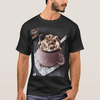 パグ かわいい 飲む マシュマロ Tシャツ