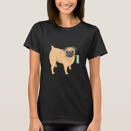 パグ・アロマンティック・プライド Tシャツ (正面)
