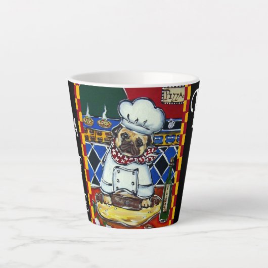 パグ カフェラテマグ (正面)