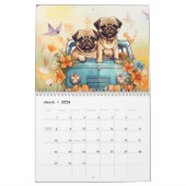 パグ カレンダー (3月 2026)