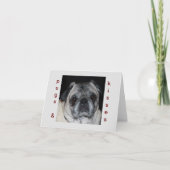 パグ＆キッス ノートカード (正面)