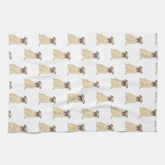パグ キッチンタオル (横)