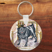 パグ・キング キーホルダー (正面)