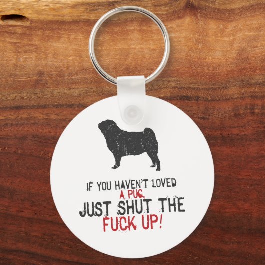 パグ キーホルダー (正面)