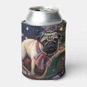 パグ クリスマス イベントシーズン 缶クーラー (缶正面)