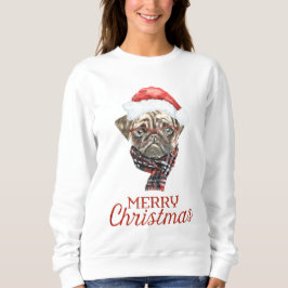 パグ クリスマス スウェットシャツ