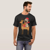 パグ クリスマス Tシャツ (正面フル)