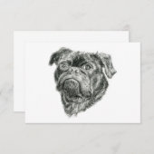 パグ サンキューカード (正面/裏面)