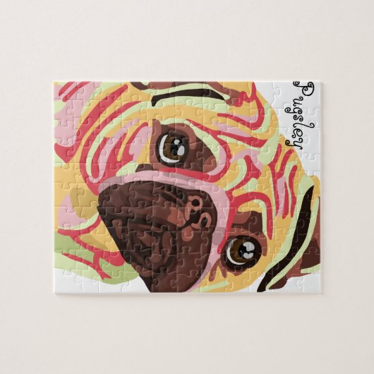 パグ ジグソーパズル (横)