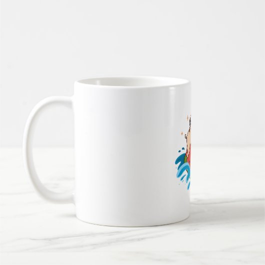 パグ スイカ  コーヒーマグカップ (左)