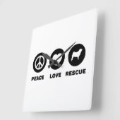 パグ スクエア壁時計 (傾斜)