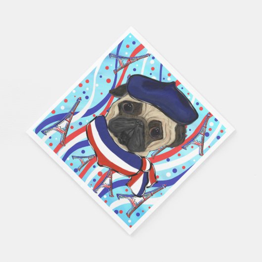 パグ スタンダードランチョンナプキン (角)