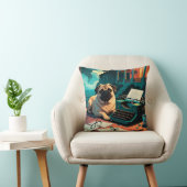 パグ・ドッグ紳士のヴィンテージ クッション (椅子)