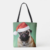 パグ・ドッグ・クリスマス トートバッグ (裏面)