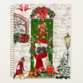 パグ・ドッグ・クリスマス プランナー手帳 (正面)