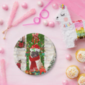 パグ・ドッグ・クリスマス ペーパープレート (パーティー)