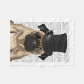 パグ、ハウンドフォーマルー、ハット フリースブランケット (正面(横))