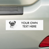 パグ バンパーステッカー (車上)