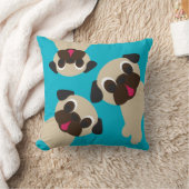 パグ、パグ、パグの枕 クッション (ブランケット)