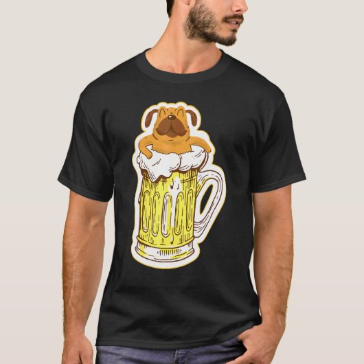 パグ ビール Tシャツ (正面)