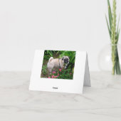 パグ·ピッピー·ドッグ·グリーテ空白のィング·ノート·カード カード (裏面)