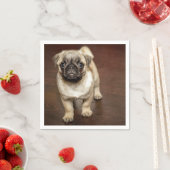パグ・ブラウン・ドッグの写真 スタンダードカクテルナプキン (インサイチュ)