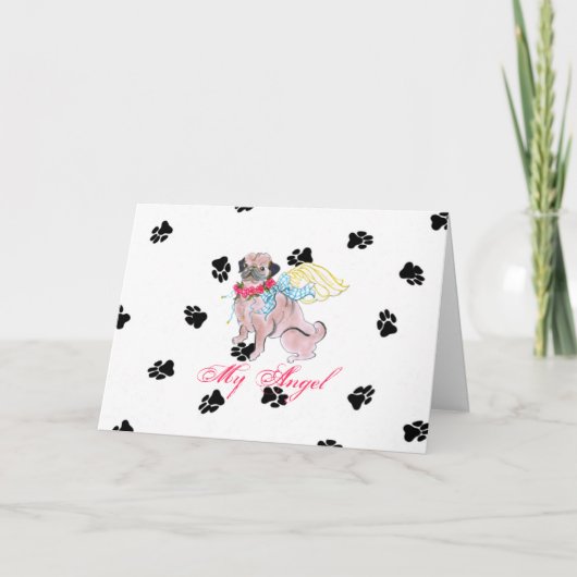 パグ ボーン モット カード (正面)