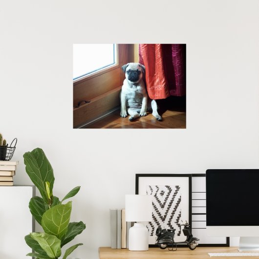 パグ ポスター (ホームオフィス)