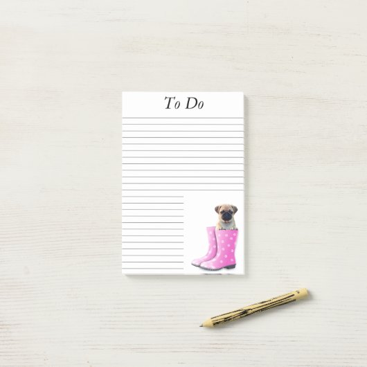 パグ ポストイット (デスク上)