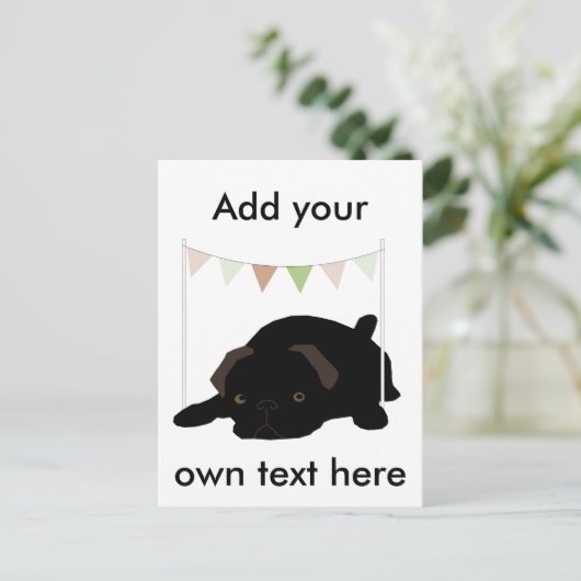 パグ ポストカード (スタンド正面)