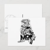 パグ ポストカード (正面/裏面)