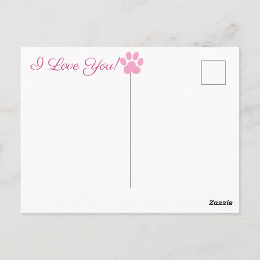 パグ ポストカード (裏面)