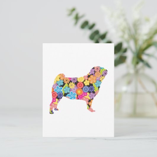 パグ ポストカード (スタンド正面)