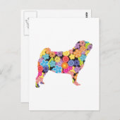 パグ ポストカード (正面/裏面)