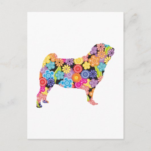 パグ ポストカード (正面)