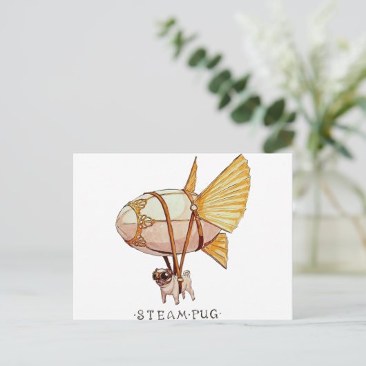 パグ ポストカード (スタンド正面)